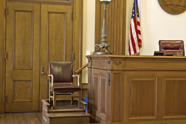 Courtroom Witness Stand Chair in Pioneer Courthouse